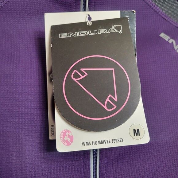NWT Endura Cycling Jersey Hummvee Adult Med Purple Short Sleeve Rear Pocket - Picture 4 of 11
